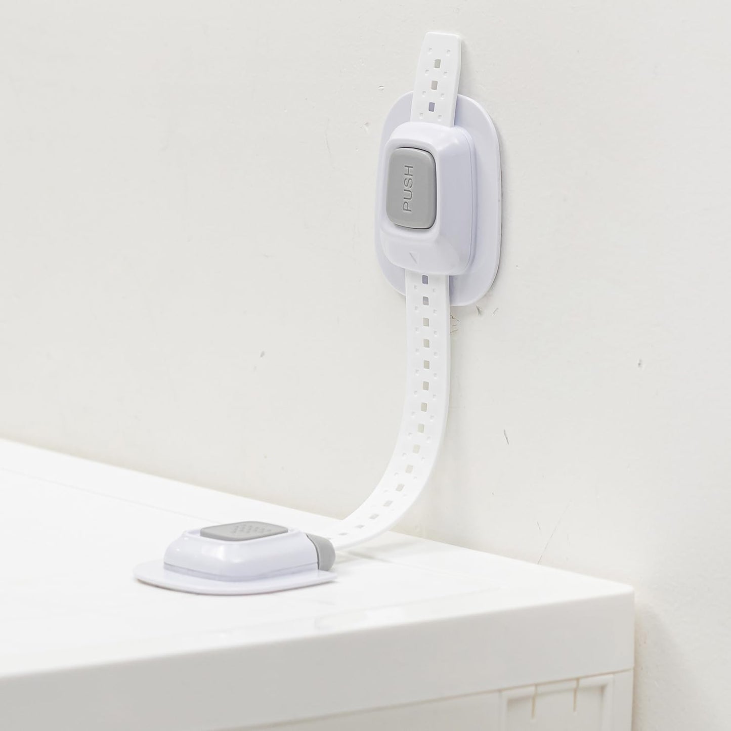 YEYA Upgraded No Drill Anti tip Furniture Wall Anchors Straps for Baby proofing with 3M Adhesive (4 Pack)