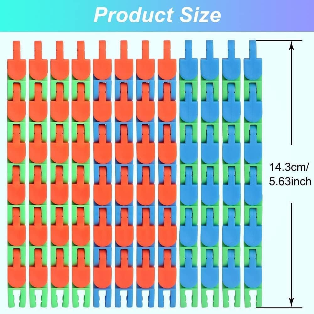 50pcs Random 24 Links Wacky Tracks Snap and Click Fidget Toys, Finger Sensory Toys, Snake Puzzles for Stress Relief, Party Bag Fillers, Party Favours, Random Color,Party Supplies,Carnival Gift