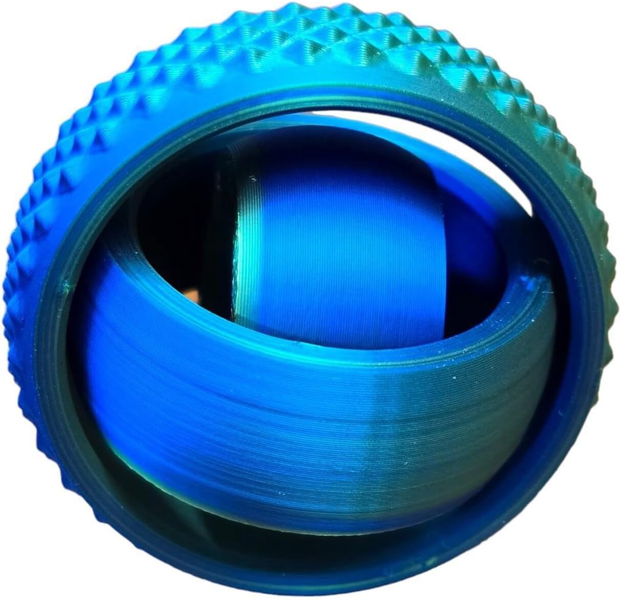 Gyro Spinner - 3D Printed Fidget Toy (Black), Small
