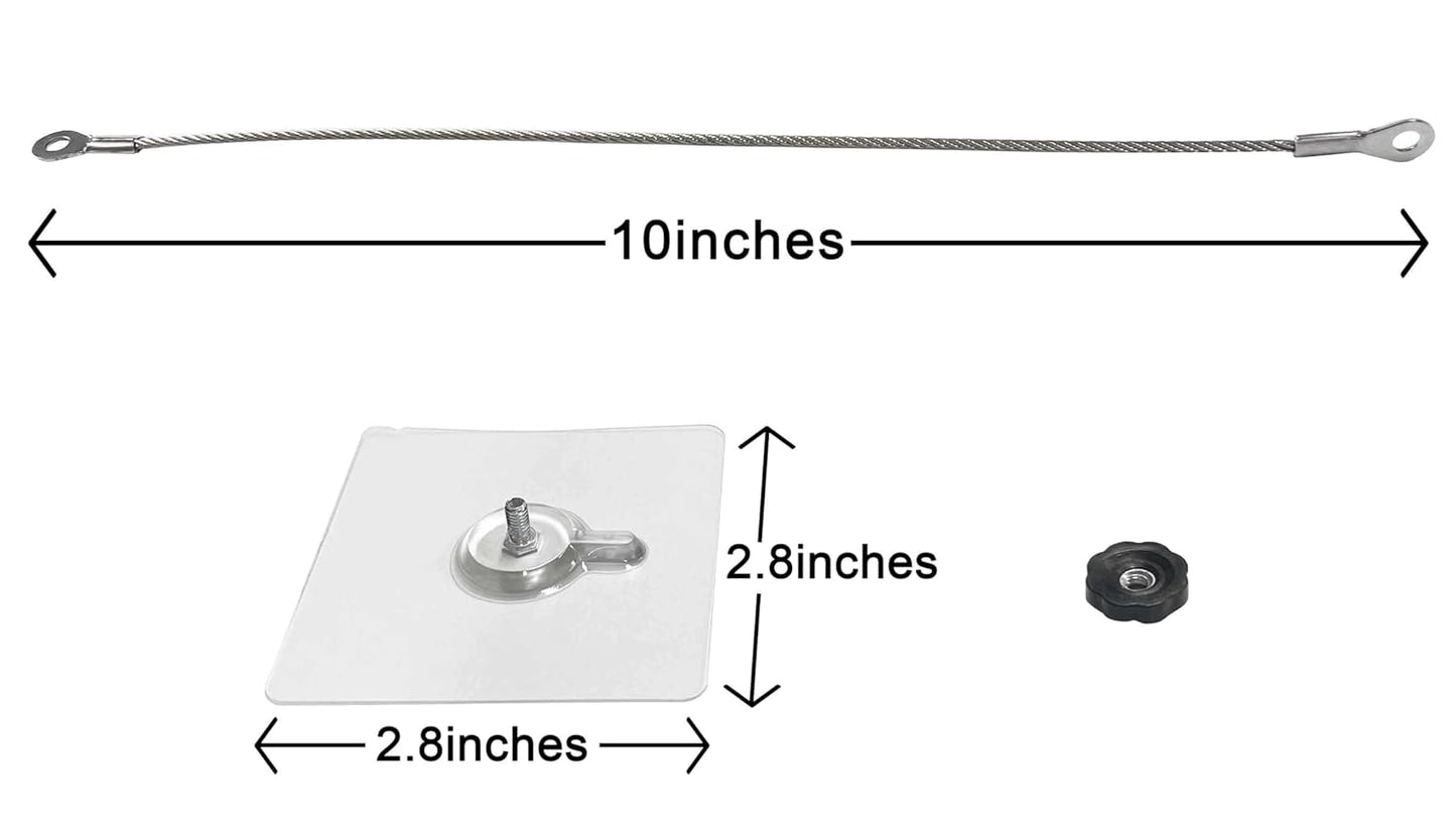 10 inches Stainless Steel Furniture Straps for Baby Proofing, No-Drill Furniture Anchors Earthquake Straps, Prevent Falling and Anti Tip TV Safety Straps, 6 Pcs