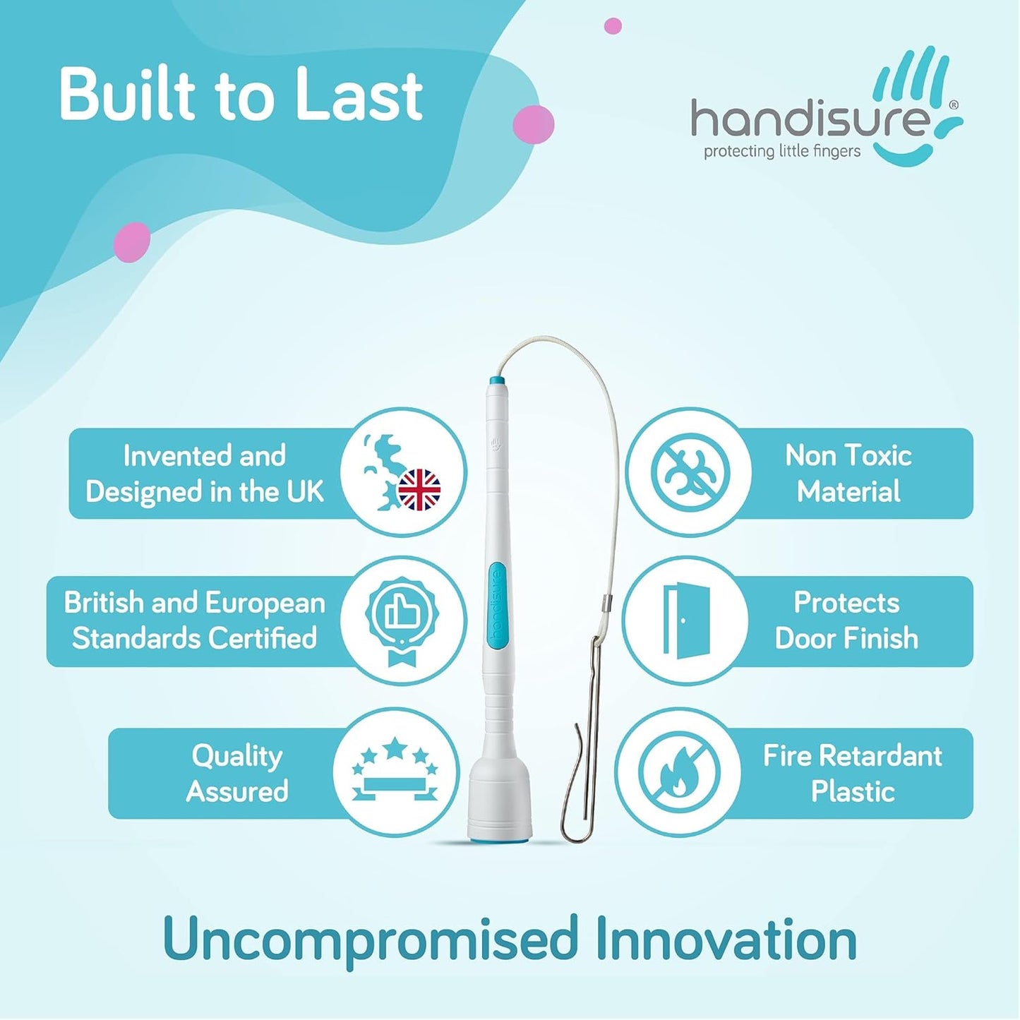 3in1 Pack Child Door Safety Door Pinch Guard. Automatic, Hinge & Lock Side Safety, Reliable, Multiple Awards & Unique, Baby Door Stopper. Easy to Install, Finger Guard for Door