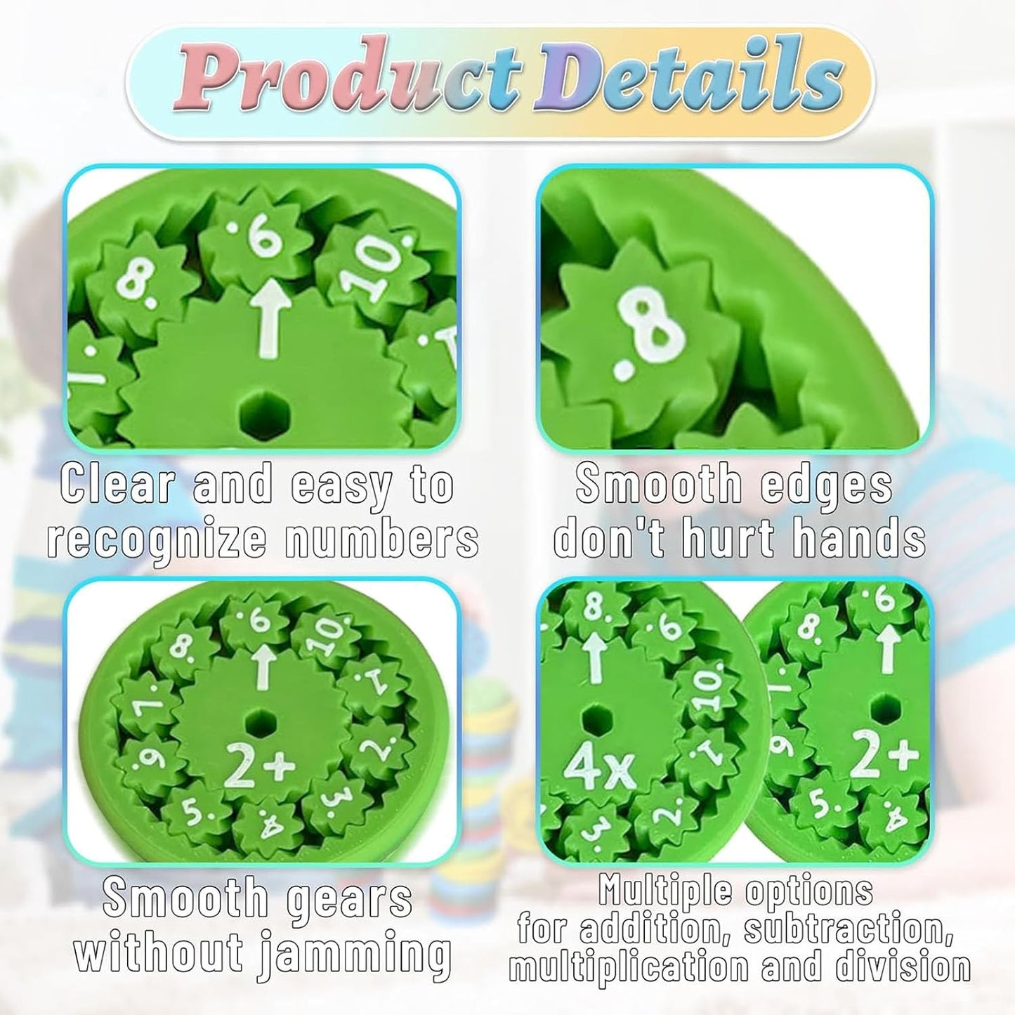 18pcs Math Fidget Spinners, Round Math Fact Fidget Spinner Toy, Number Fidget Spinner, Math Learning & Education Fidget Game for Kids Birthday Christmas New Year Gifts