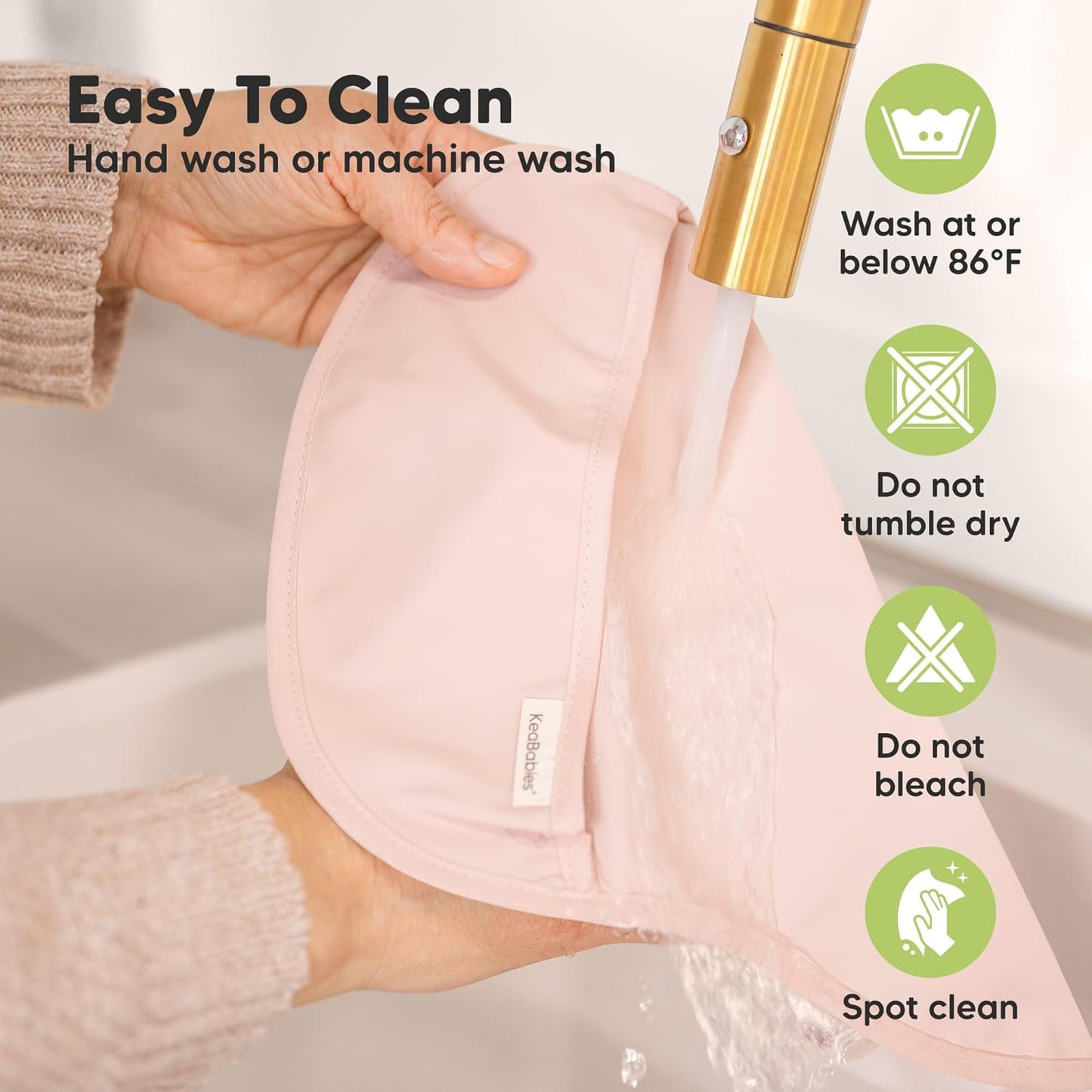 3-Pack Waterproof Baby Bibs for Eating - Lightweight Toddler Feeding Bibs with Large Food Catcher, Mess Proof, Food-Grade Baby Eating Essentials, Easy to Put On & Clean (Prism)