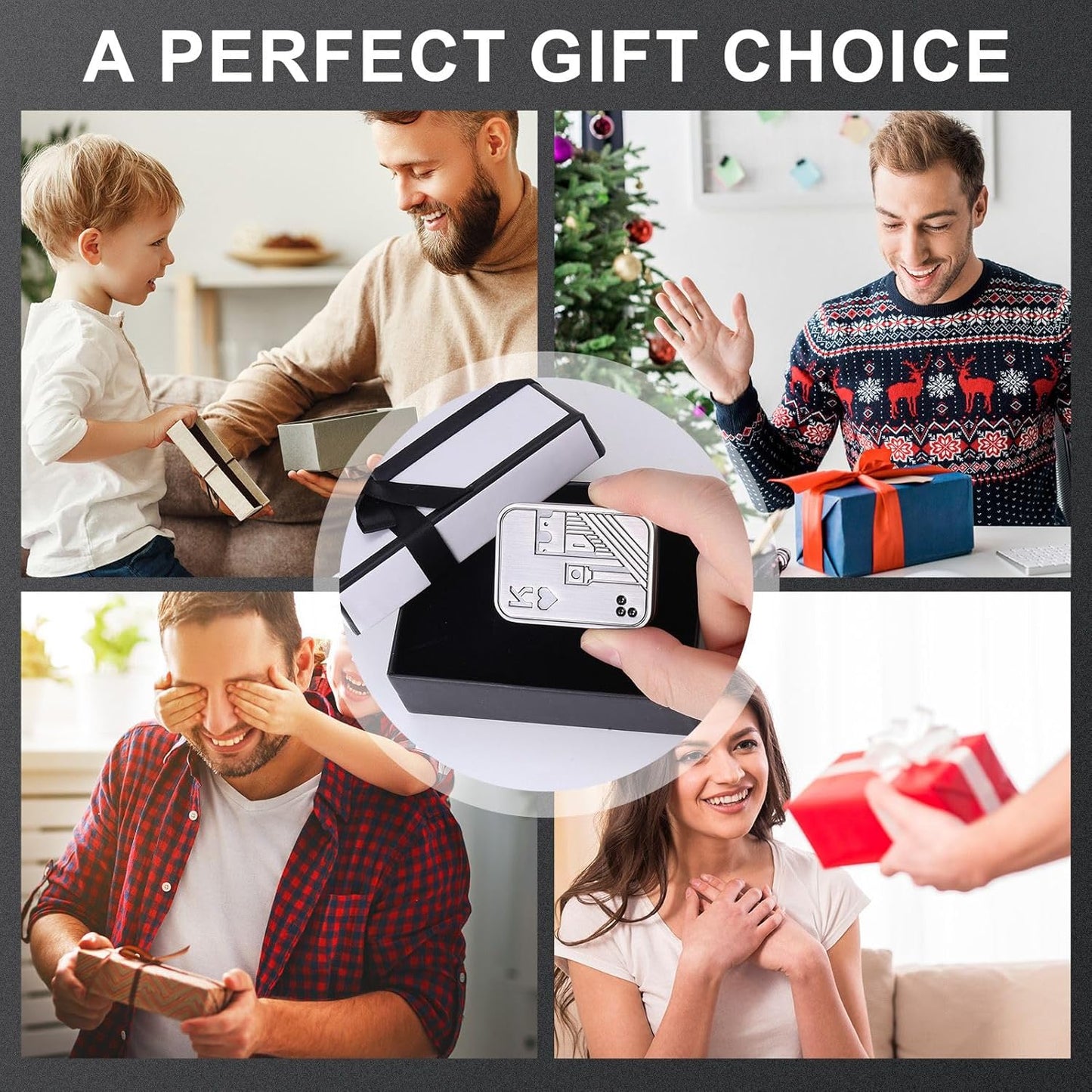 2 Pcs Metal Poker Fidget Slider,Magnetic EDC Fidget Toys,Stress Relief Poker Push Card,Cool Metal Fidget Toy Manually Rotate Toys,Office Tabletop Decompression Toys for Adults Teens Men