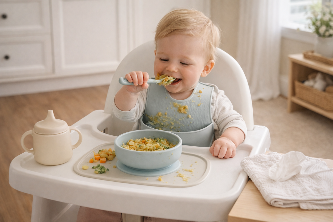 How to Make Mealtime Less Messy as Babies Start Self-Feeding