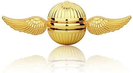 Gold Fidget Spinner Magic Orb Anxiety Toys Stress Relief Reducer Spin Fidgets Hand Bearing Tri Spinner Finger Spinners Toy Focus Fidgeting Restless Novelty Gift for Adults Kids