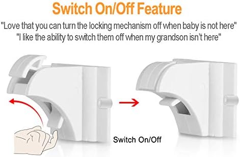 Vmaisi Adhesive Magnetic Locks for Cabinets & Drawers (40 Locks and 4 Keys)