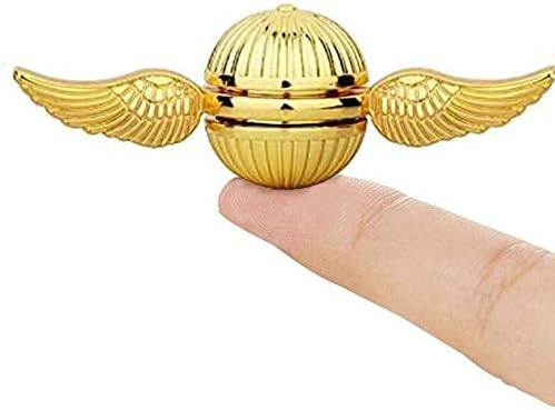 Golden Sphere Fidget Spinner Toy for Kids Adults, Gold Orb Metal Fingertip Hand Finger Spinner, Cool Desk Decoration Toy for Home Office, Wizard Fan Gift, Perpetual Motion Spinning