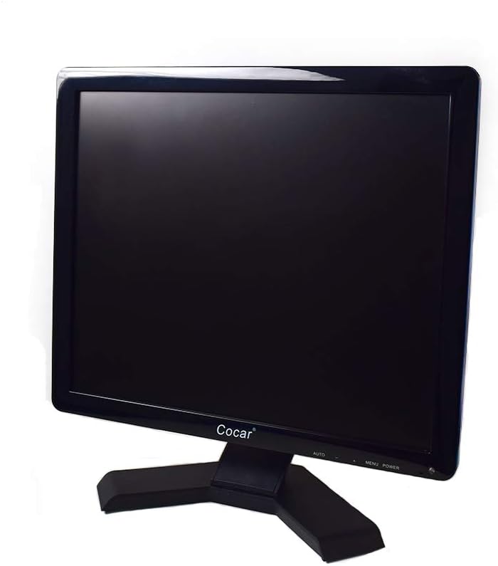 15" CCTV BNC Monitor VGA HDMI AV, 4:3 HD Display LCD Security Screen with USB Drive Player for Surveillance Camera STB PC 1024x768 Resolution Built-in Speaker Audio in/Out