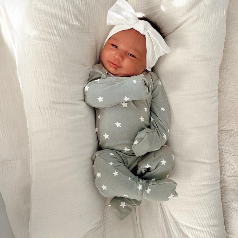 GUNAMUNA Unisex Baby Toddler Ultra-Soft Convertible Pajama, Footie or Romper Sleeper with Diaper Zipper, Newborn to 24 Months