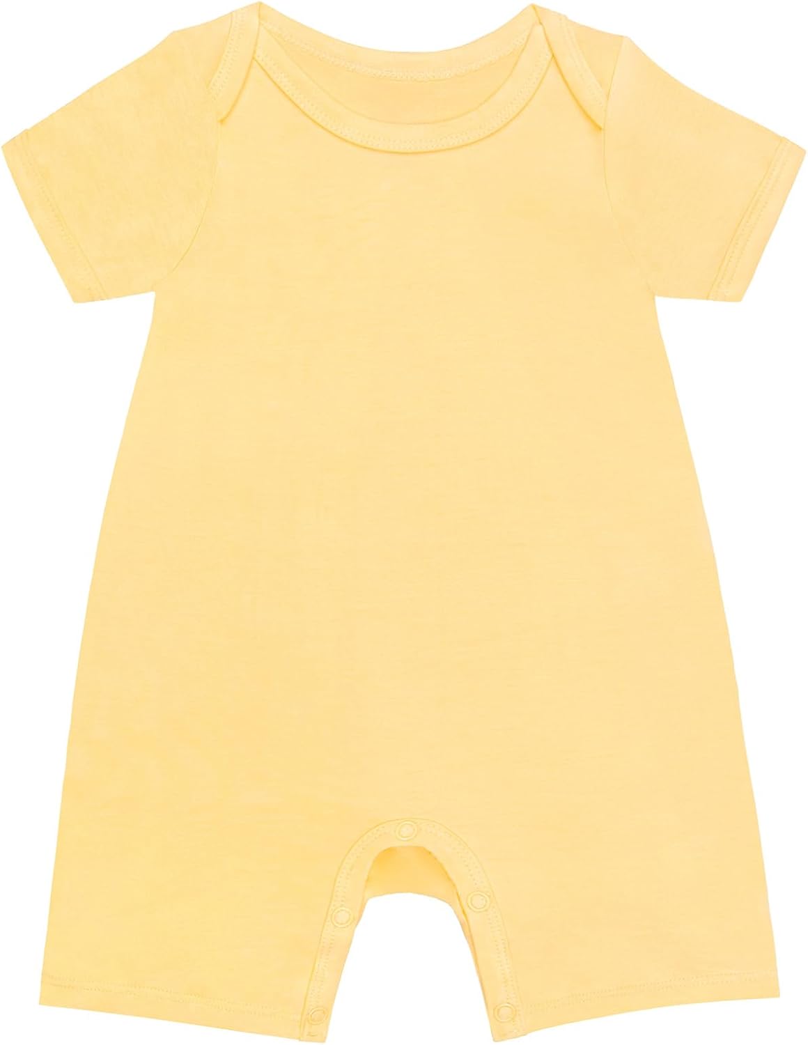 GUISBY Rayon Baby Pajamas, Short Sleeve Footless Rompers, Snap Closure Sleeper for Boy Girls