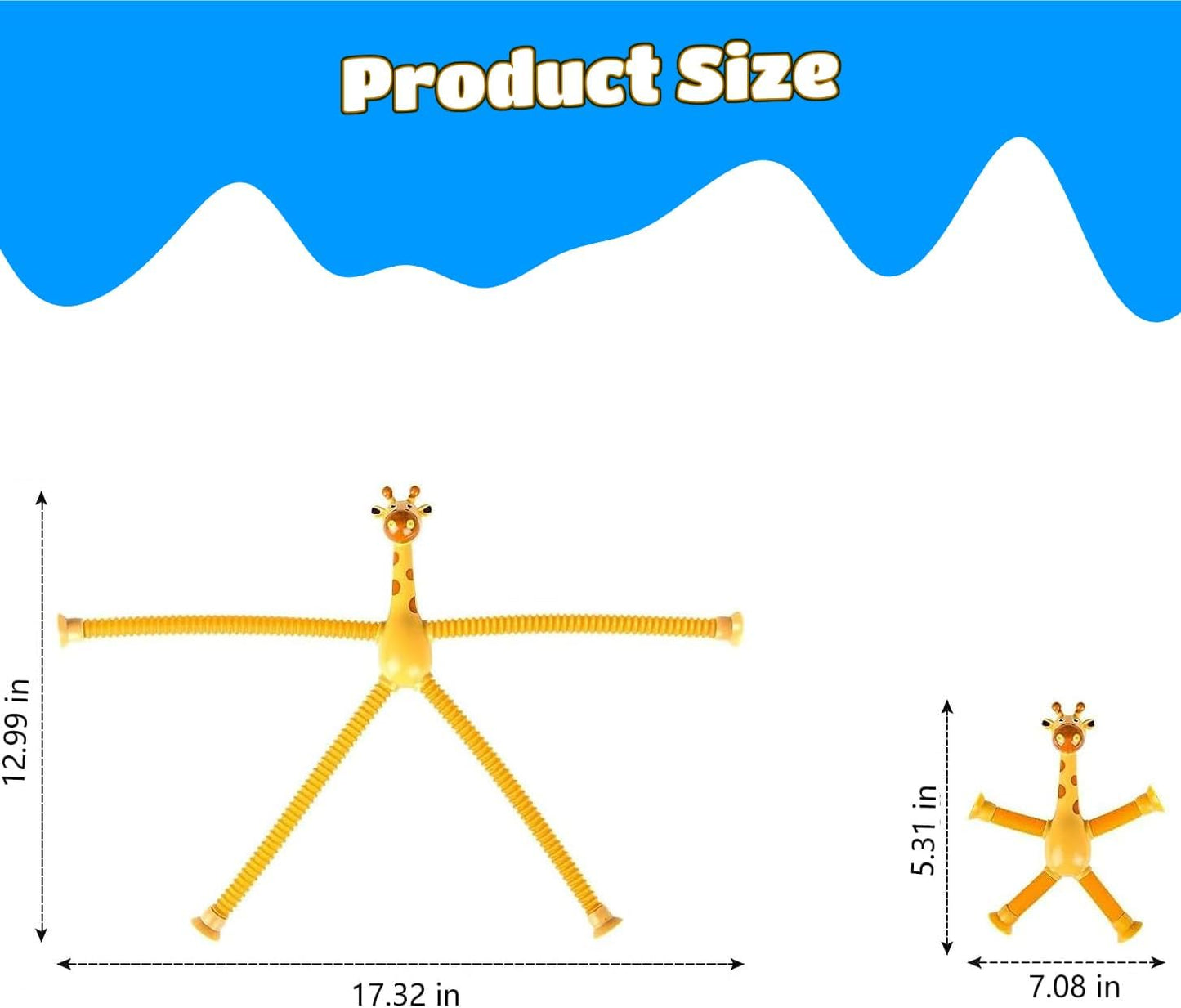 48PCS Telescopic Suction Cup Giraffe Toy,pop Tubes,Toys for Kids,Toddler Travel Toys,Toddler Sensory Toys,figette Toys,Fidget Toys for Kids,Treasure Box prizes,Small Toys for Kids prizes