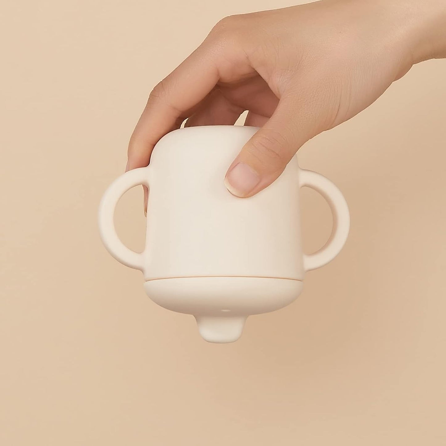 6 Months+ Sippy Cups with Handles,Small Silicone Sippy Cups Leak Proof 5oz,No Spill Sippy cups for Toddlers (Green)