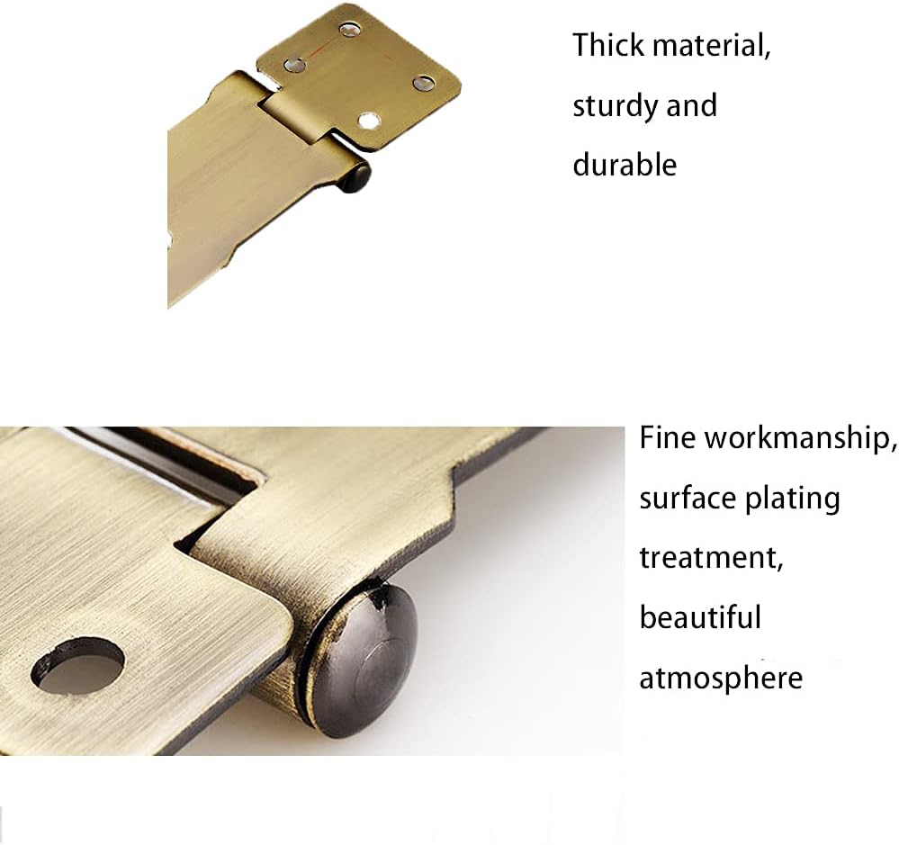 2 Packs Keyed Hasp Locks Twist Knob Keyed Locking Hasp for Small Doors, Cabinets and More,Stainless Steel Steel, Hasp Lock Catch Latch Safety Lock Door Lock with Keys (4inch, Bronze)