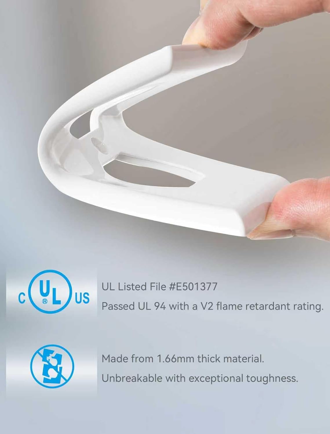 10-Pack Unbreakable 1-Gang Standard Size Duplex Receptacle Wall Plates – Durable Polycarbonate Thermoplastic Electrical Outlet Covers in White