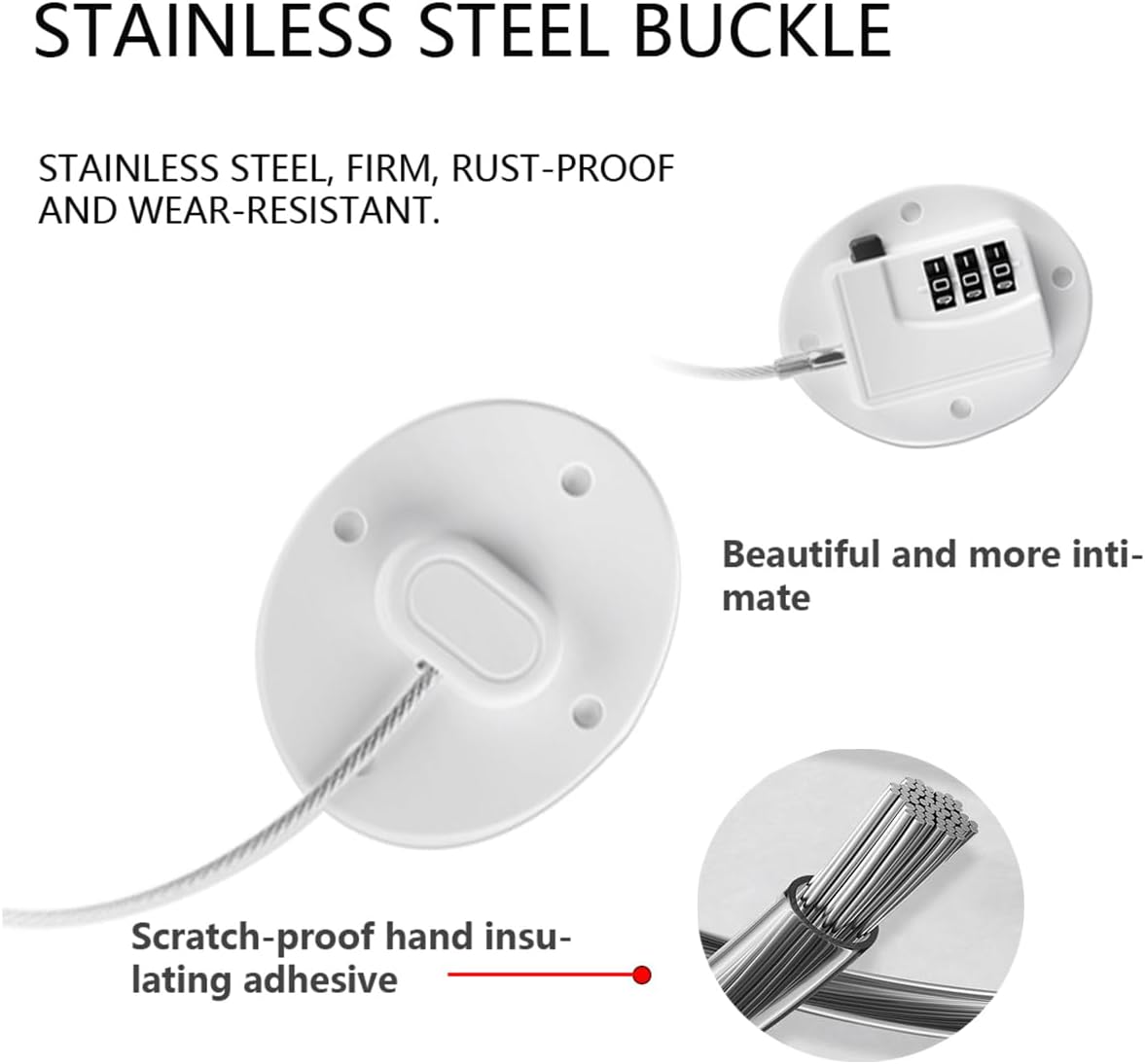 Heavy Duty Combination Refrigerator Lock (4 Pack) - Fridge Lock for Fridge, Cabinets, Drawers, Window and Cabinet Locks Baby Proofing, Strong Non-Marking Adhesive No Drilling (White)