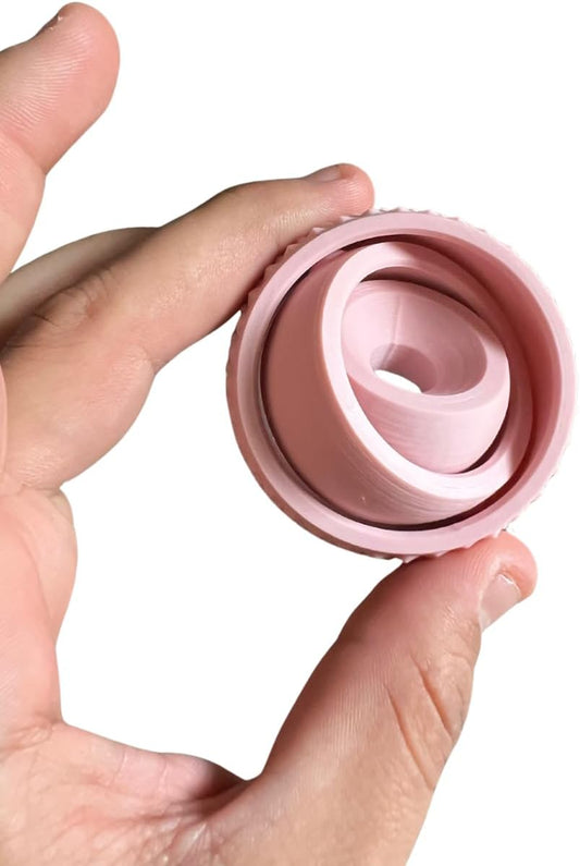 Gyro Spinner - 3D Printed Fidget Toy (Pink), Small