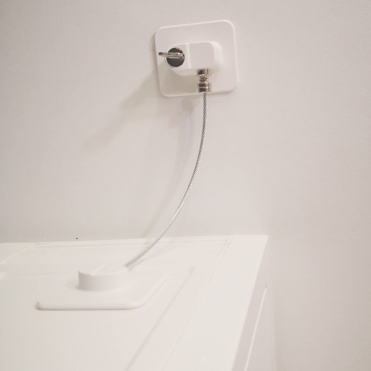 YEYA Upgraded No Drill Anti Tip Furniture Wall Anchors for Baby Proofing White 4 Pack