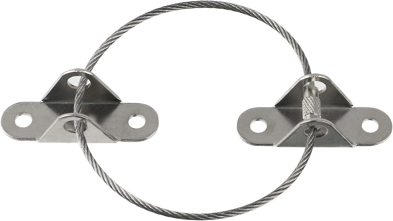 Oedema 10 Pcs Furniture Anchors Furniture Wall Anchors Anti Tip Furniture Straps Furniture Dresser Wall Safety Anchor, Silver