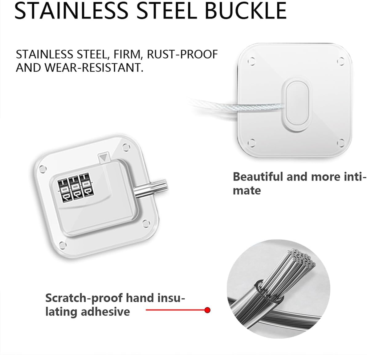 Refrigerator Lock (4 Pack), Heavy Duty Combination Fridge Lock, for Fridge, Cabinets, Window, Drawers and Child Safety Cabinet Lock, Strong Non-Marking Adhesive No Drilling (White)