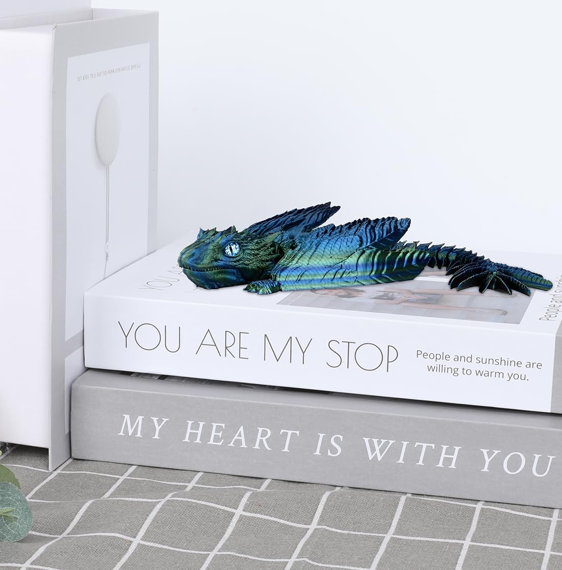 3D Printed Dragon, Feathered Wyvern Dragon, Articulated Dragon, Fidget Dragon Toys for Adult, Home Office Decor Executive Desk Toy