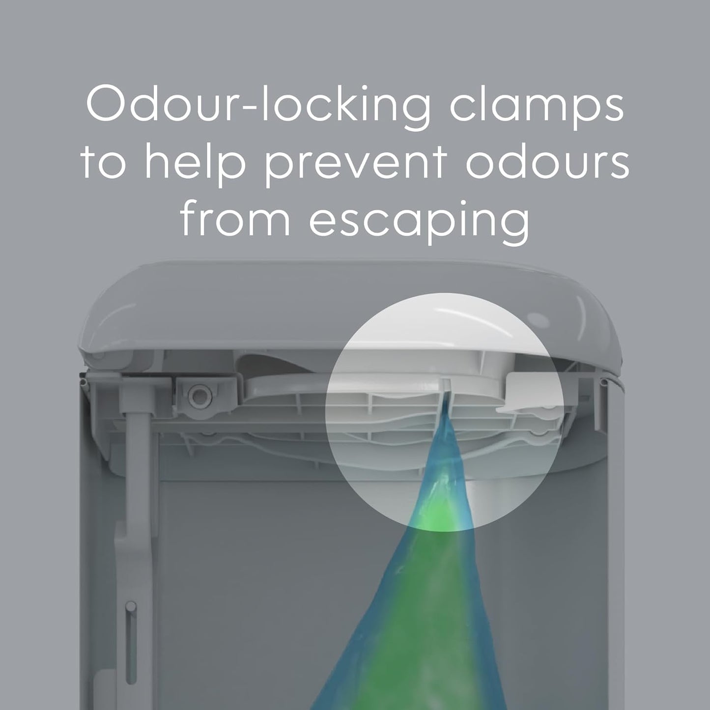 Diaper Genie Platinum Pail (Lilly White) is Made of Durable Stainless Steel and Includes 1 Easy Roll Refill with 18 Bags That can Last up to 5 Months.