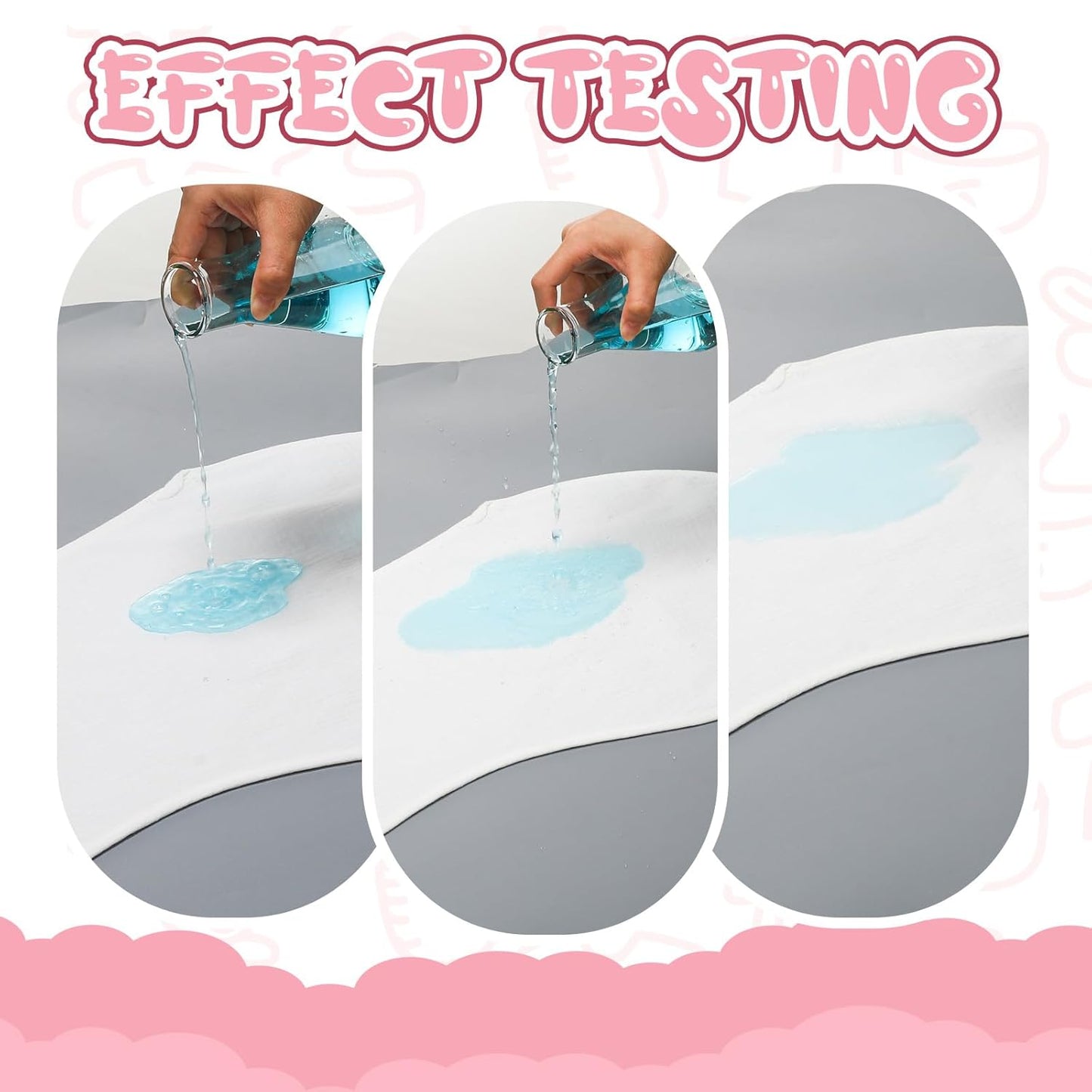 3 Pcs Changing Pad Liners Fits in Peanut Shape Changing Pad Waterproof Diaper Mats Organic Cotton Peanut Mats are Warm on a Baby's Back, Washable Reusable(Beautiful Style,Pink)