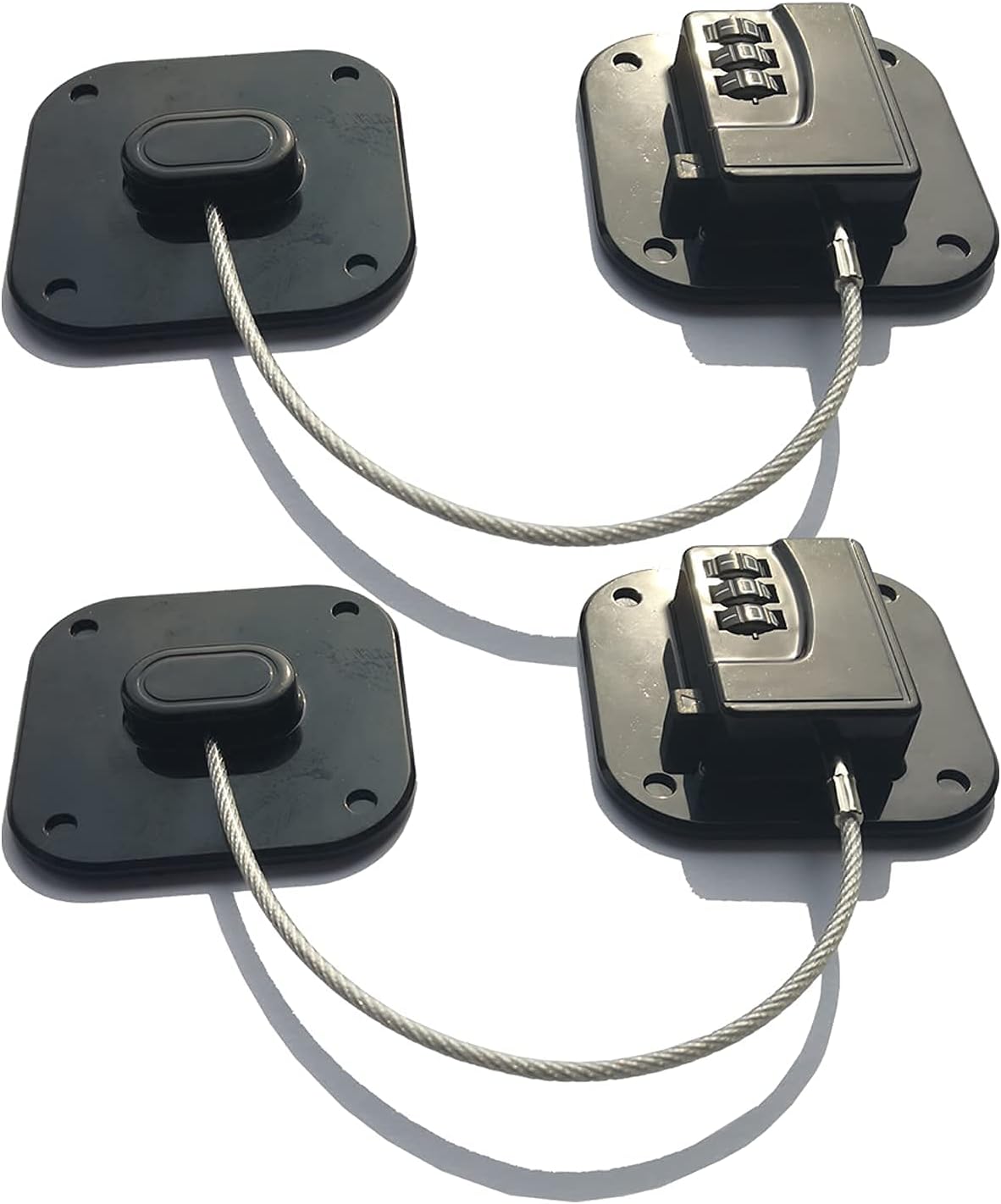 YEYA Upgraded Refrigerator Door Lock with Combination for Adults, Lock for Fridge, Freezer, File Cabinets, Desk Drawers, Locker, Child Safety Latch, Easy Install No Drlling 2 Pack