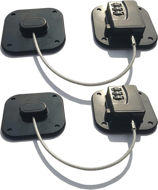 YEYA Upgraded Refrigerator Door Lock with Combination for Adults, Lock for Fridge, Freezer, File Cabinets, Desk Drawers, Locker, Child Safety Latch, Easy Install No Drlling 2 Pack