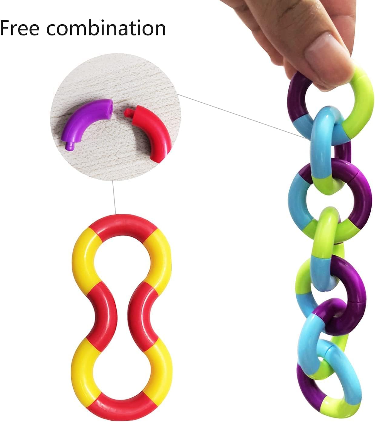 9PCS Quiet Fidget Toys Sensory Fidget Toys for Unique Fidget Experience, Multicolor Twisty Fidget Toys for Relaxation, Brain Imagination Tools, Relax Therapy Educational Toy for Adults,Boys,Girls