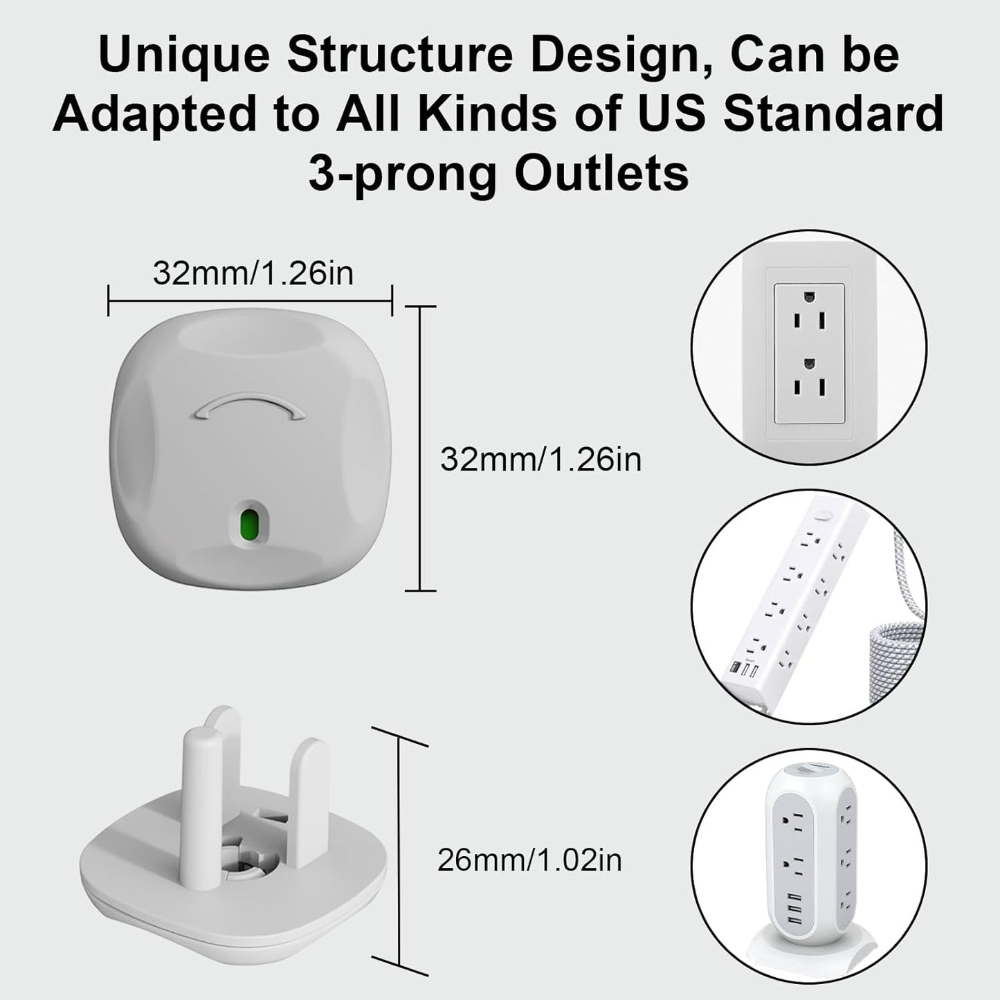 Outlet Covers Baby Proofing, 40 Pack Plug Covers for Electrical Outlets, Outlet Plug Covers to Prevent Power Shock Safety, for US 3-Prong, Plug Protectors for Home, Office, White