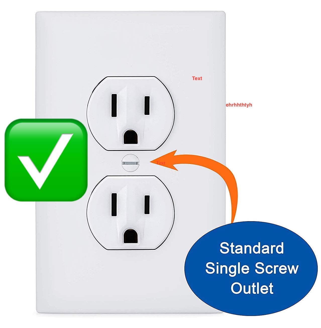 6-Pack Safety Innovations Self-Closing Outlet Covers (For Center Screw Outlets Only) - Measures 3"Wide x 4.75"High-An Alternative To Wall Socket Plugs for Child Proofing Outlets, (1-Screw), (White)