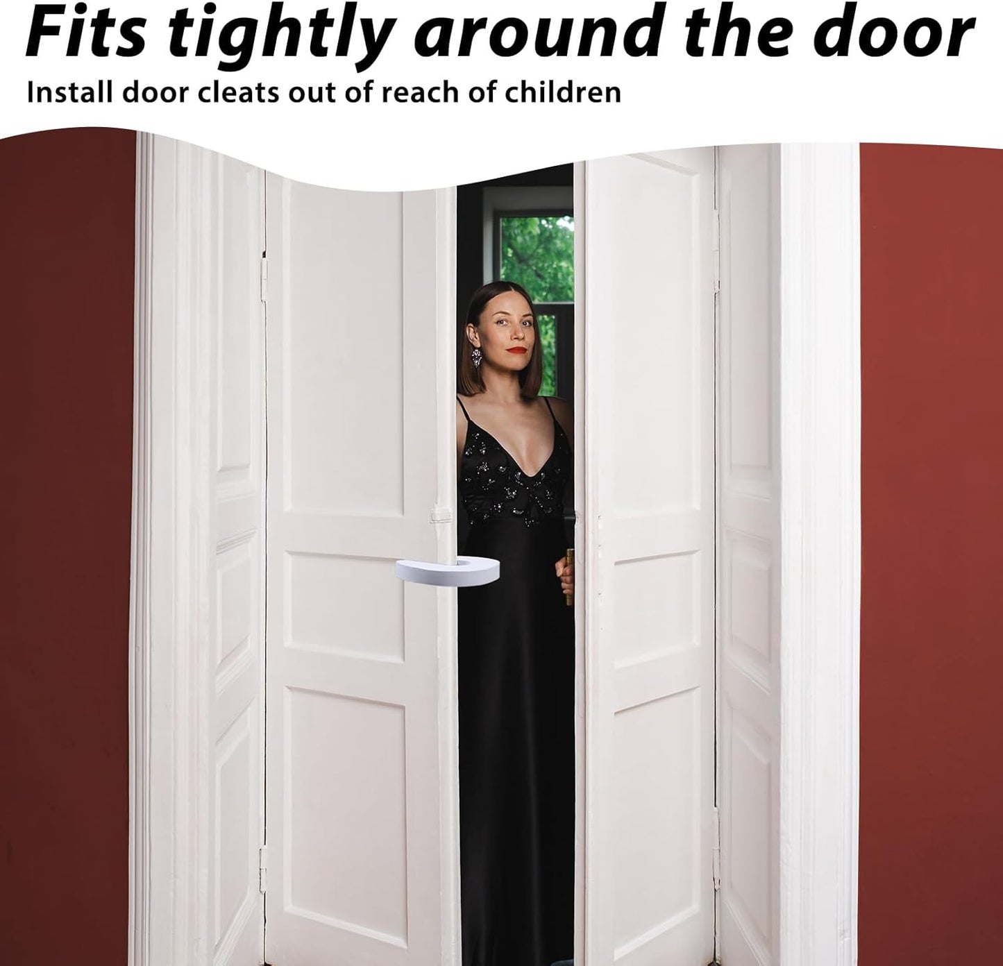 6 Pack Cat Safety Doors Stoppers Finger Pinch Guard EVA Foam Anti Door Slam Stopper to Keep Doors Open Stop Door from Slamming - White