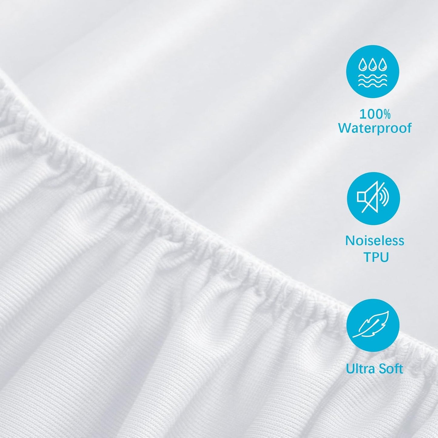2 Pack Full Size Mattress Protector Waterproof, Noiseless & Soft Coverage Mattress Cover Fitted Sheets with Deep Pocket up to 14", Super Breathable & Easy Wash Full Mattress Protector
