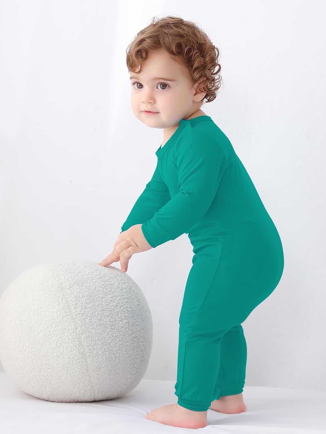 GUISBY Rayon Baby Pajamas, Long Sleeve with Snap Closure Pajamas Sleepers