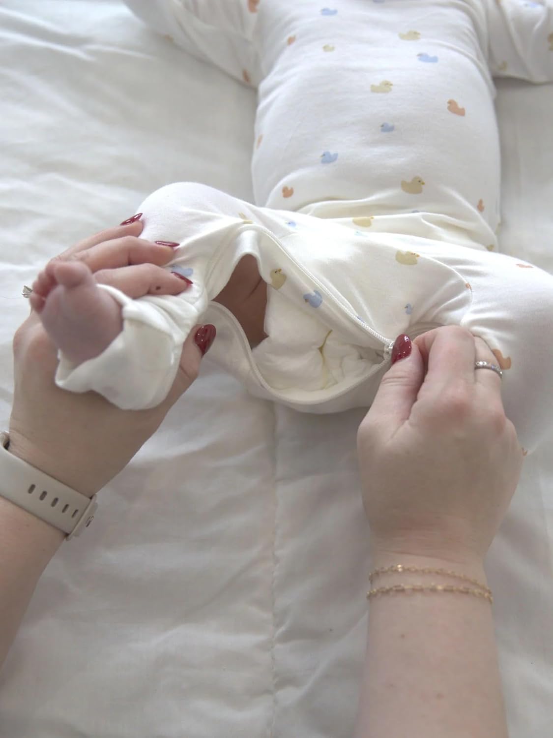 GUNAMUNA Unisex Baby Toddler Ultra-Soft Convertible Pajama, Footie or Romper Sleeper with Diaper Zipper, Newborn to 24 Months