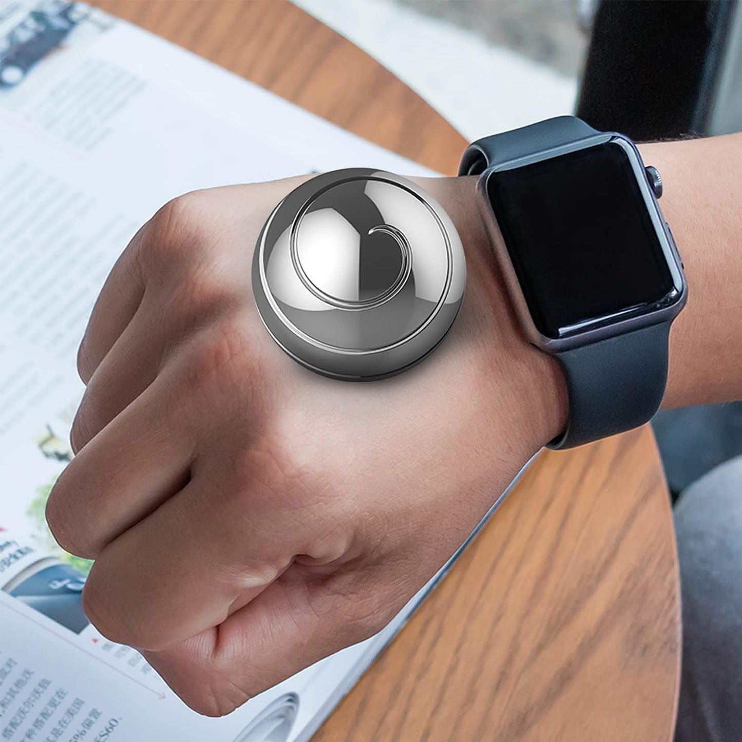 6 Pack Kinetic Spinning Desk Toy Bulk Basket Stocking Stuffers for Kids, Metal Fidget Spinner Ball, Optical Illusion Desktop Fidget Spinner Toys, Gifts for Women, Men, Kids and Adults