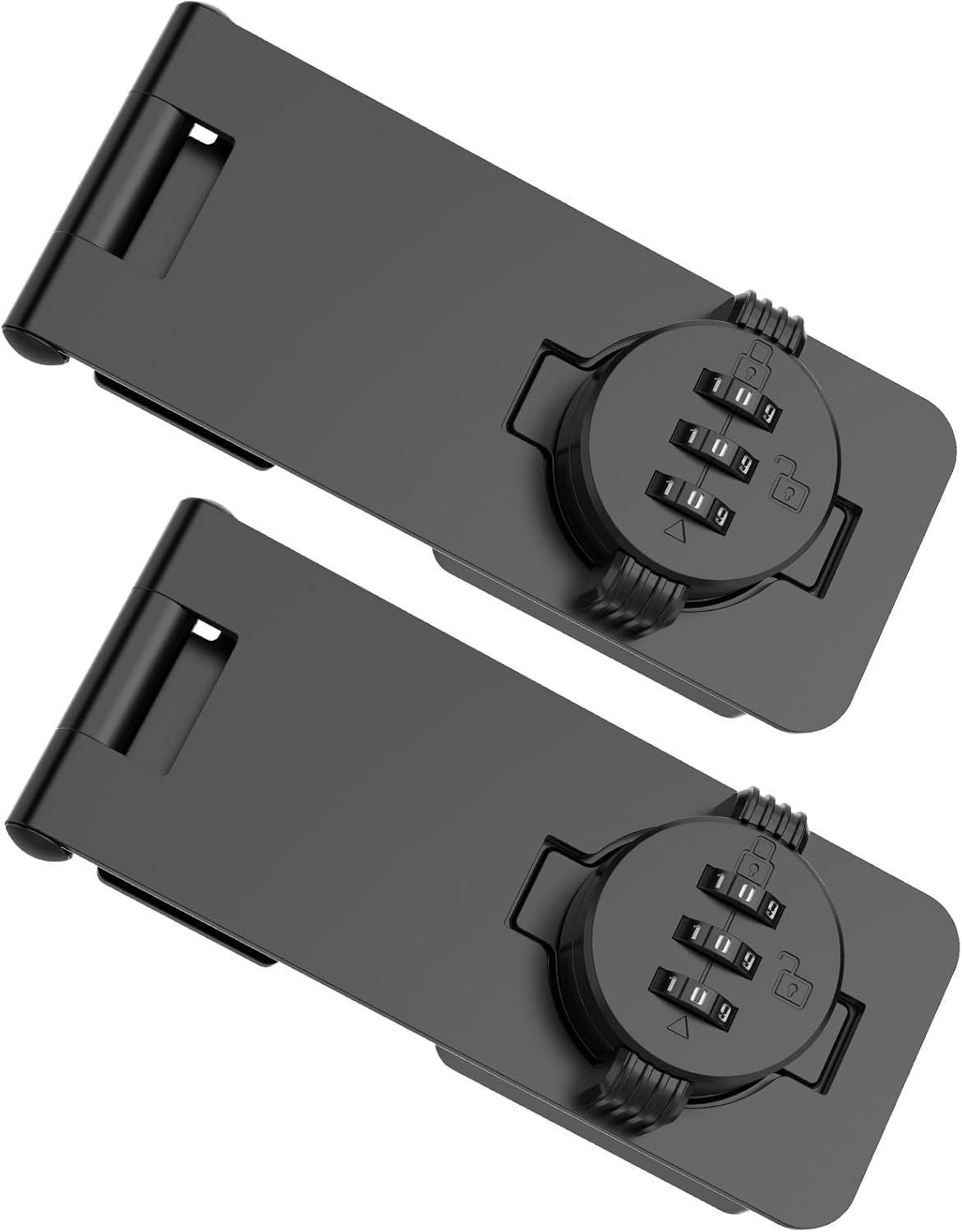 3-Digit Combination Cabinet Lock, 4.5" Keyless Safety Drawer Lock for Lockers, Small Doors, Closets, Storage, Office (2, Black)