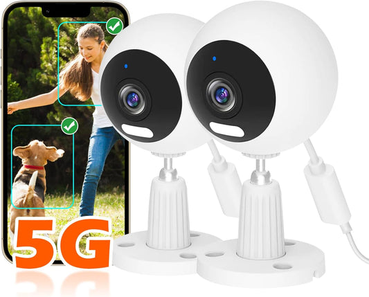 5G/2.4G Indoor/Outdoor Security Camera for Baby Monitor, Indoor Camera for Dog/Cat/Pet/Nanny/Baby/Elder, IP66 Waterproof, 3 Night Vision, Motion Detection, SD/Cloud