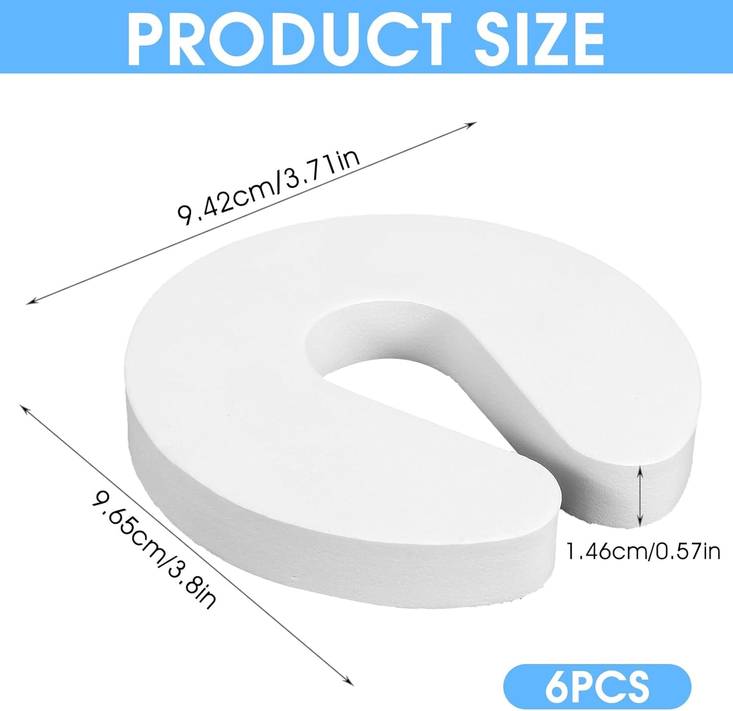 6 Pcs Foam Door Stopper,Child Proof Door Stopper,Doors Finger Pinch Guard,Baby Proof Doorstopper for Preventing Pinching,Slamming Doors and Children Being Locked in Rooms
