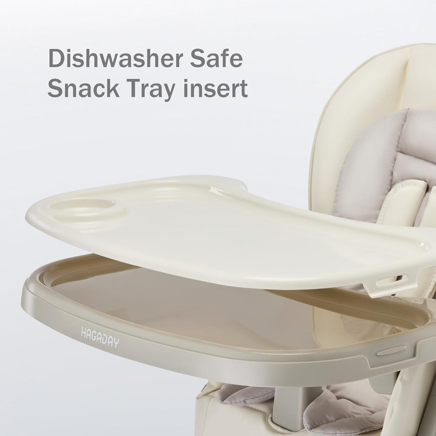 6 in 1 Convertible High Chairs for Babies and Toddlers,Portable High Chair with Dishwasher Tray and 4 Wheel,Booster Seat for Dining Table,Foldable Toddle and Baby Feeding Highchair (White)