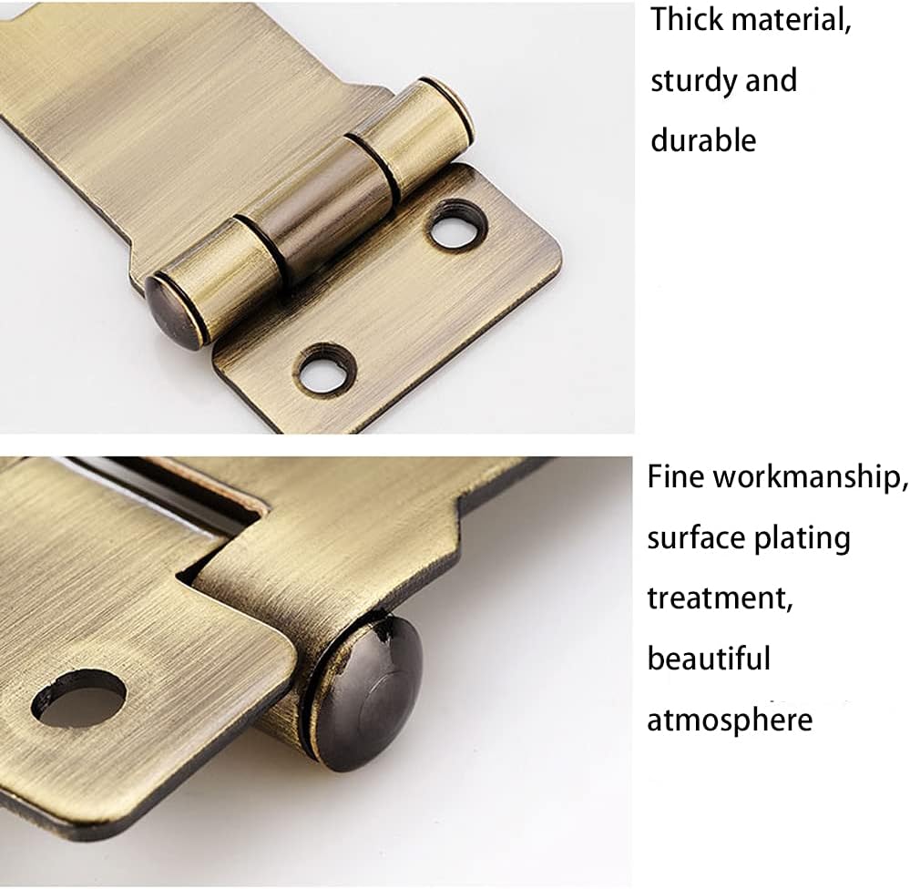 2 Packs Keyed Hasp Locks Twist Knob Keyed Locking Hasp for Small Doors, Cabinets and More,Stainless Steel Steel, Hasp Lock Catch Latch Safety Lock Door Lock with Keys (3inch, Bronze)