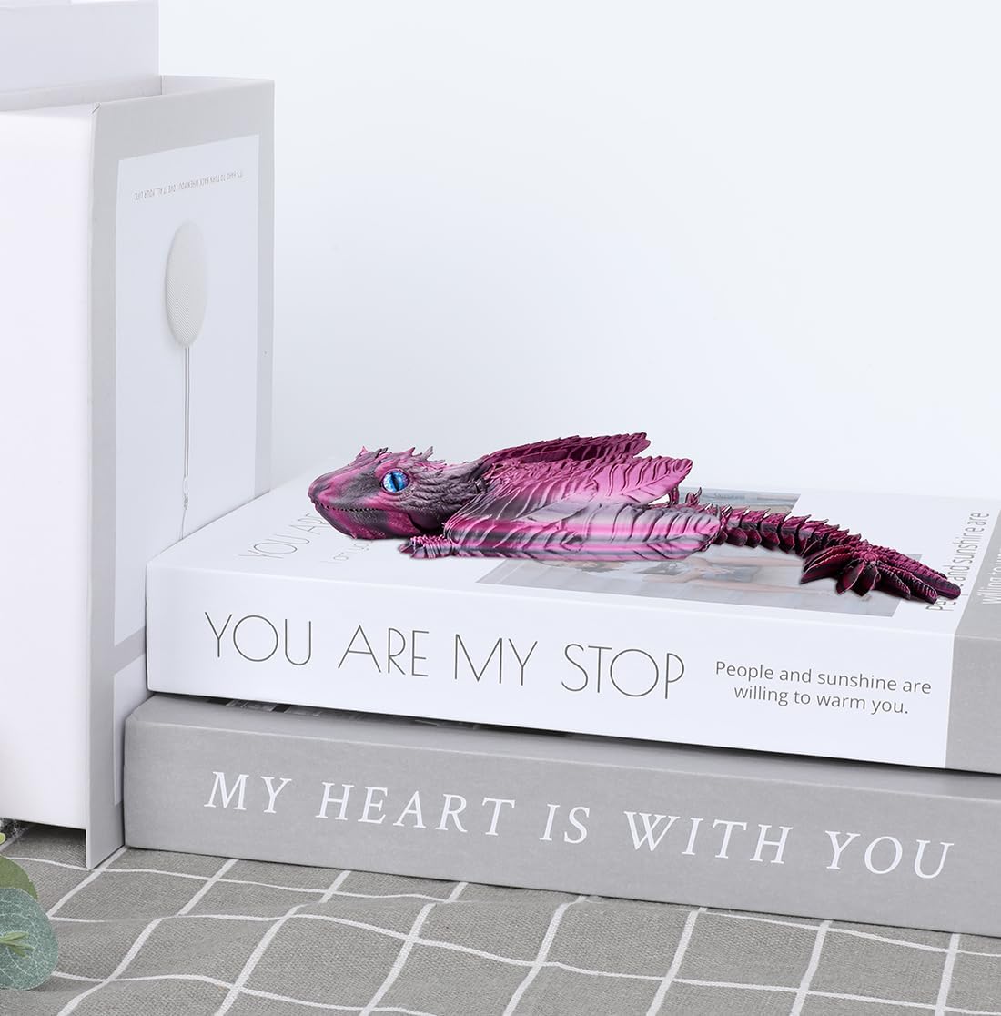 3D Printed Dragon, Feathered Wyvern Dragon, Articulated Dragon, Fidget Dragon Toys for Adult, Home Office Decor Executive Desk Toy