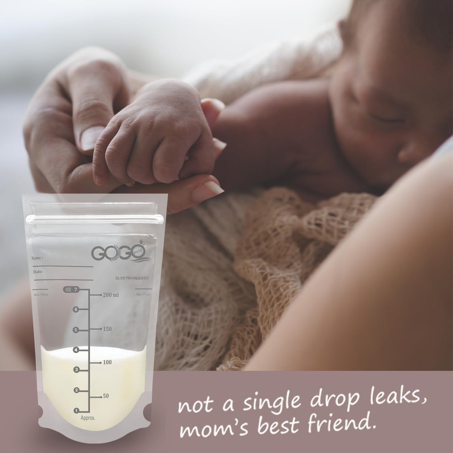 660 Count GRAND Value Pack Breastfeeding Breastmilk Storage Bags - 7 OZ, PRE-STERILIZED By Gamma Ray, BPA Free, Leak Proof Storing Double Zipper Seal, Self Stand, for Refrigeration and Freezer