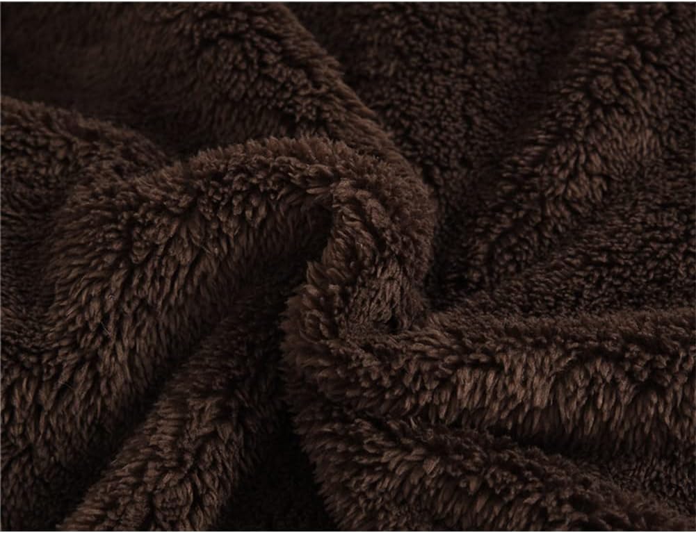 AIWUHE Toddler Boys Girls Hooded Jacket Fleece Hoodie Winter Warm Solid Color Teddy Coat Zip-up Bear Ear Sweater Fall Clothes