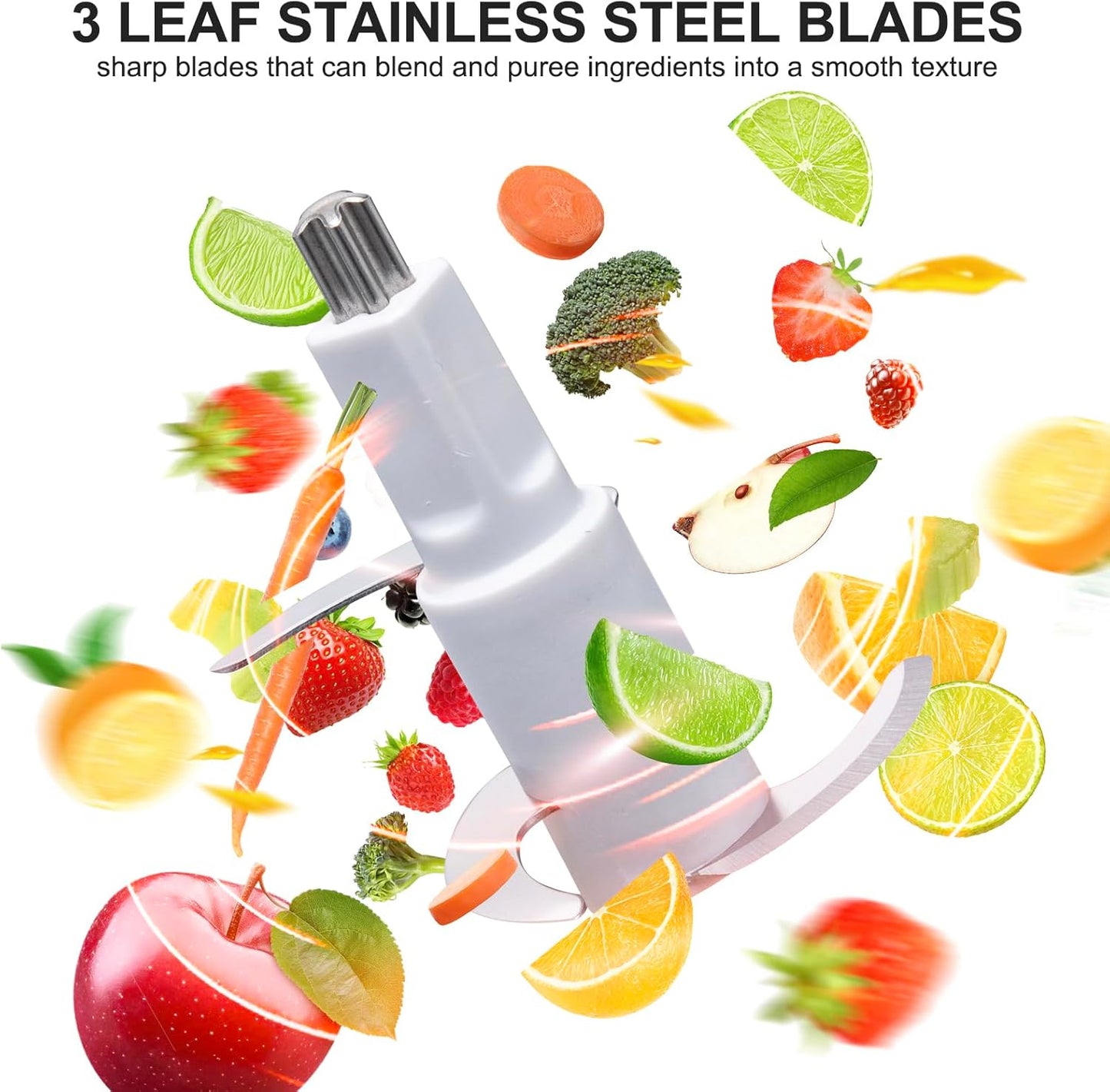 Bear Baby Food Maker, Baby Food Processor Set with Baby Food Containers, Silicone Spoons, Baby Food Puree Blender for Fruit, Vegetable, Meat, Make Fresh and Nutritious Meals for Your Little One