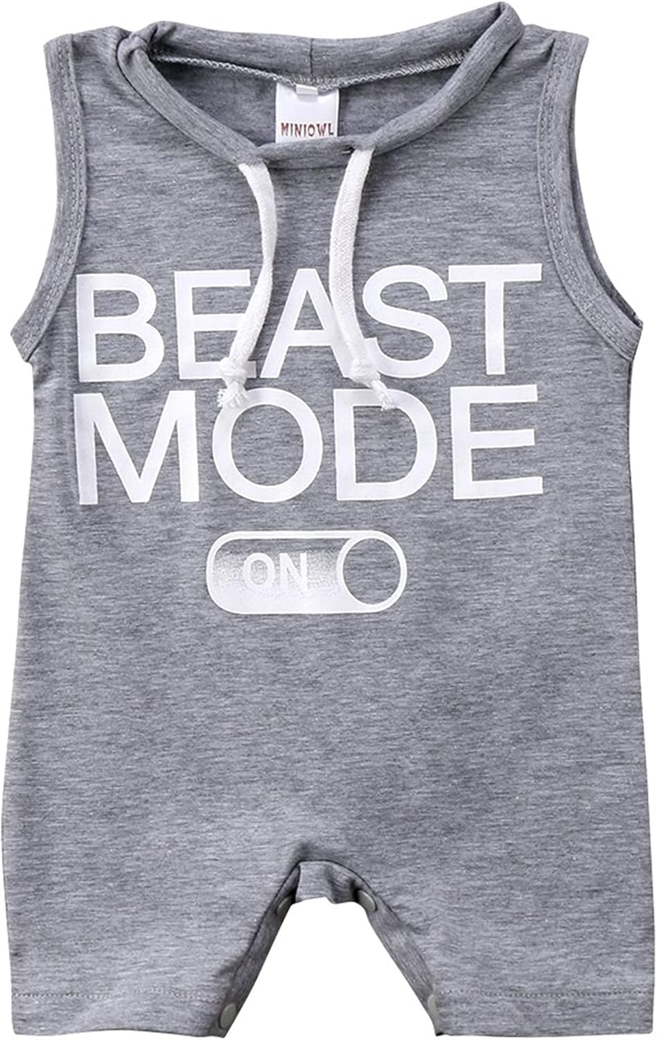 Aalizzwell Baby Boy Romper Newborn Infant Sleeveless Short Romper One Piece Active Summer Clothes