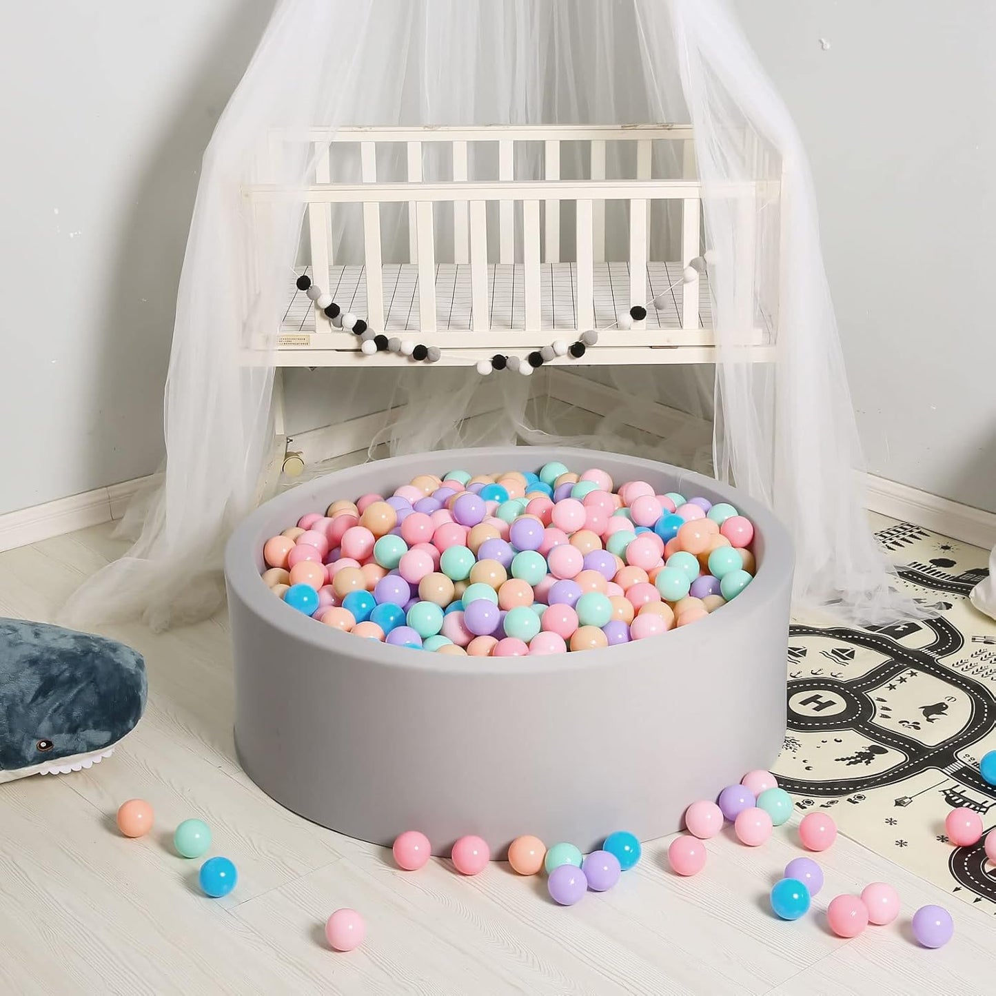 GOGOSO Ball Pits Balls for Toddlers Pack of 50 100 200 Plastics Shape Ball Non-Phthalate Non-BPA Non-Toxic 2.2-Inch Crush Proof Play Balls