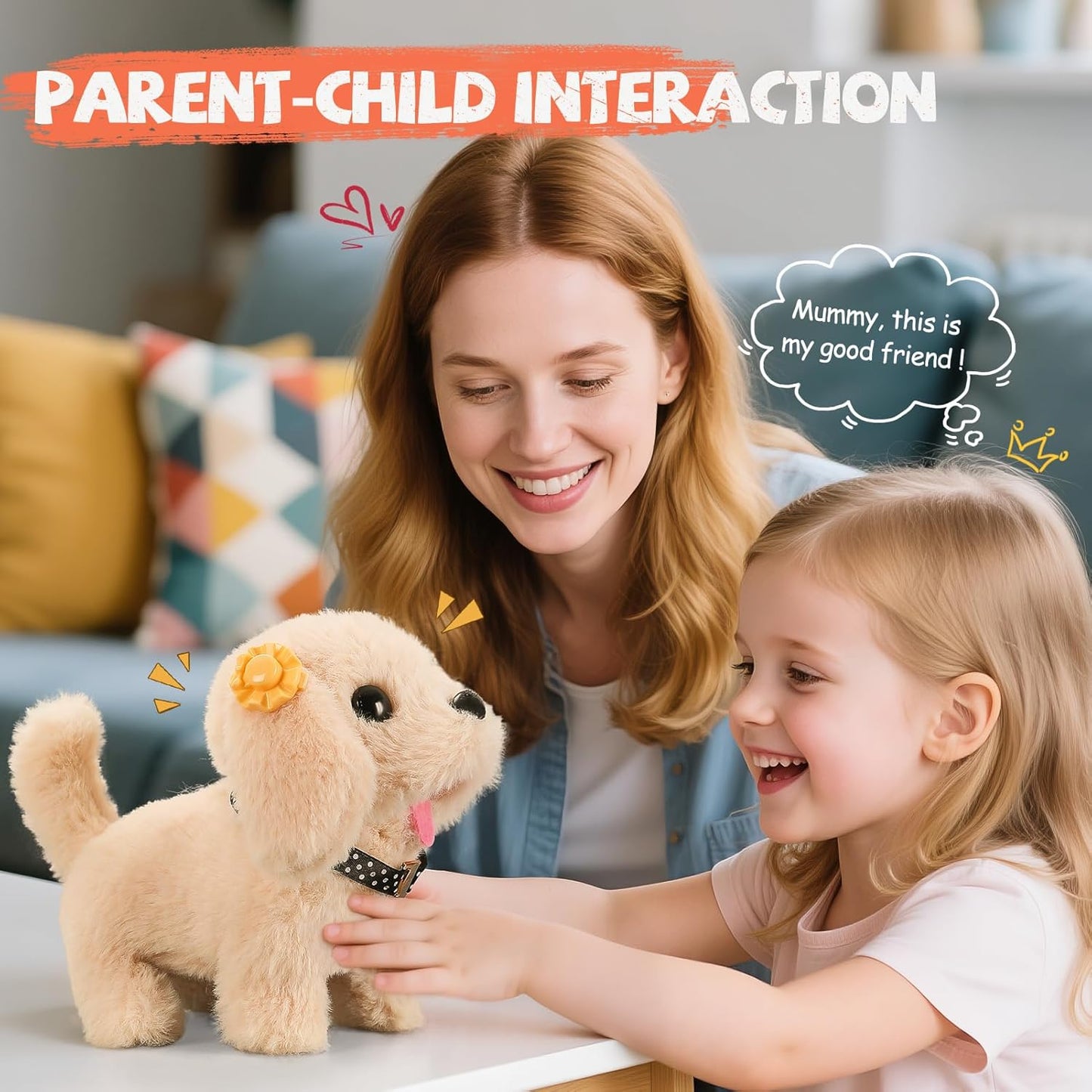 16 Pcs Robot Dog Toys for Girls, Toys for 3 4 5 6 7 8 Year Old Girls Kids Boys, Realistic Robot Puppy Toy for 5-7 6-8, Ideas Birthday Gifts for Girl 3 4 5 6 Year Old