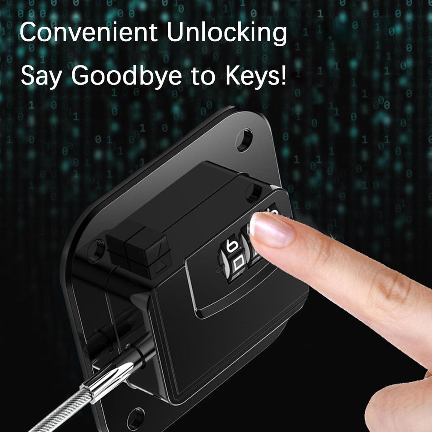 Refrigerator Lock (2 Pack), Heavy Duty Combination Fridge Lock, for Fridge, Cabinets, Window, Drawers and Child Safety Cabinet Lock, Strong Non-Marking Adhesive No Drilling (White)